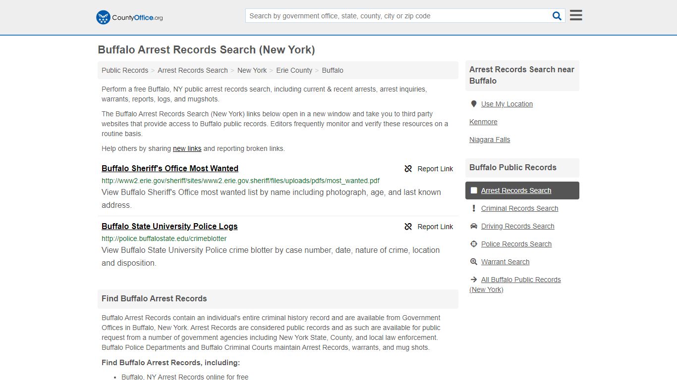 Arrest Records Search - Buffalo, NY (Arrests & Mugshots)